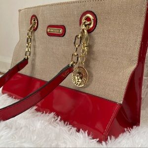 Anne Klein Red and Tan Women's Bag